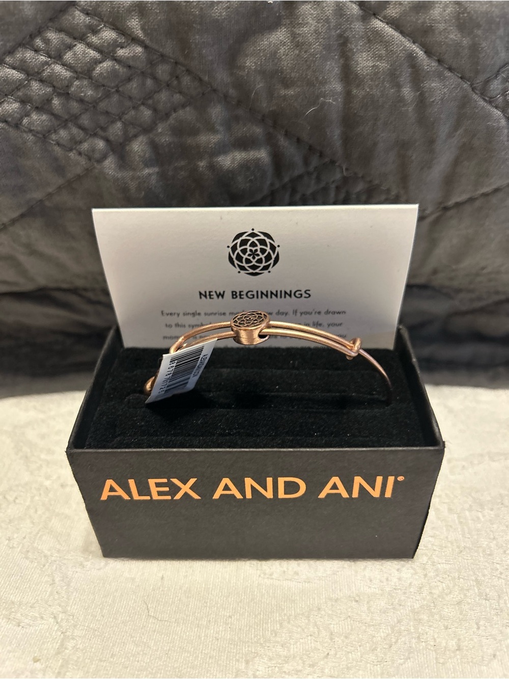Alex and Ani Rose Gold New Beginnings Charm Bangle